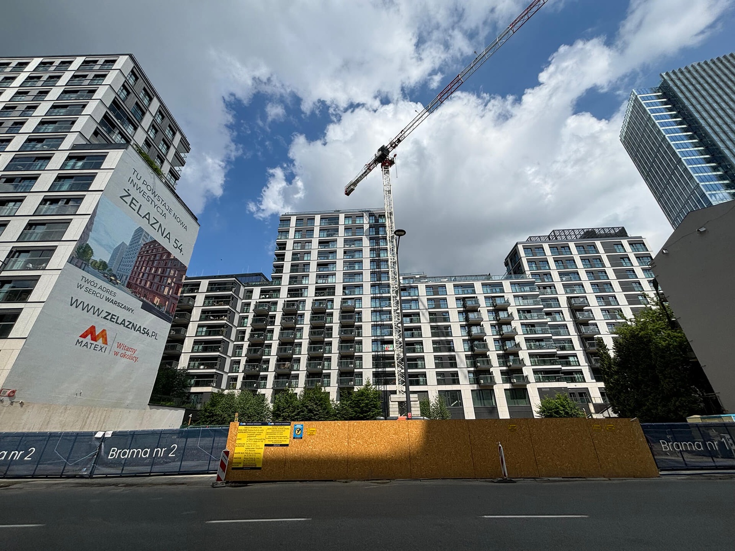 Postęp pracy budowy inwestycji Żelazna 54