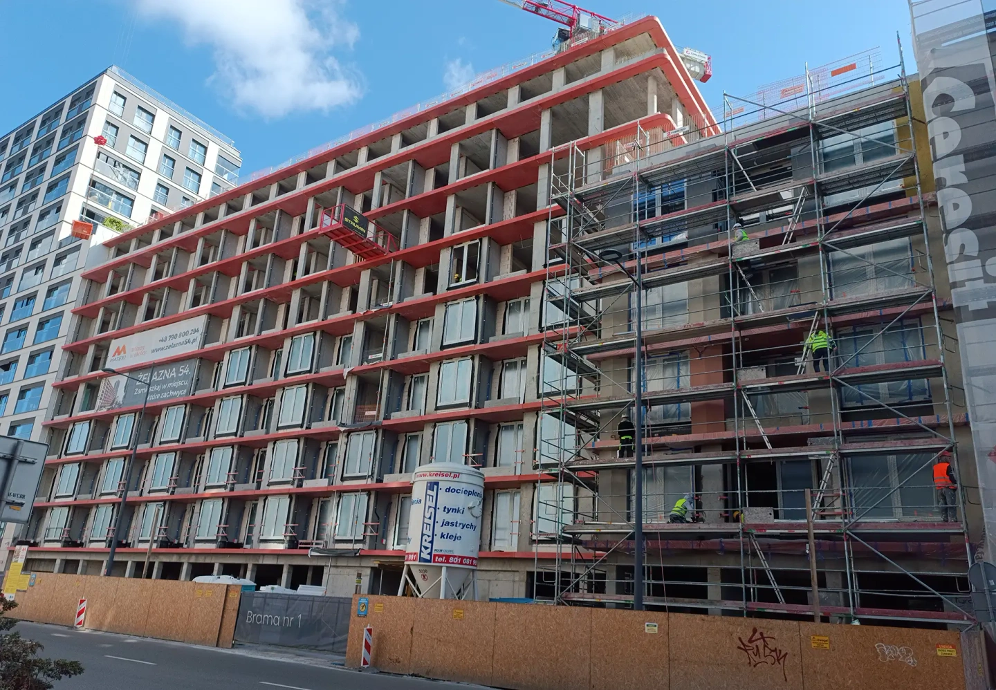 Postęp pracy inwestycji Żelazna 54, Warszawa