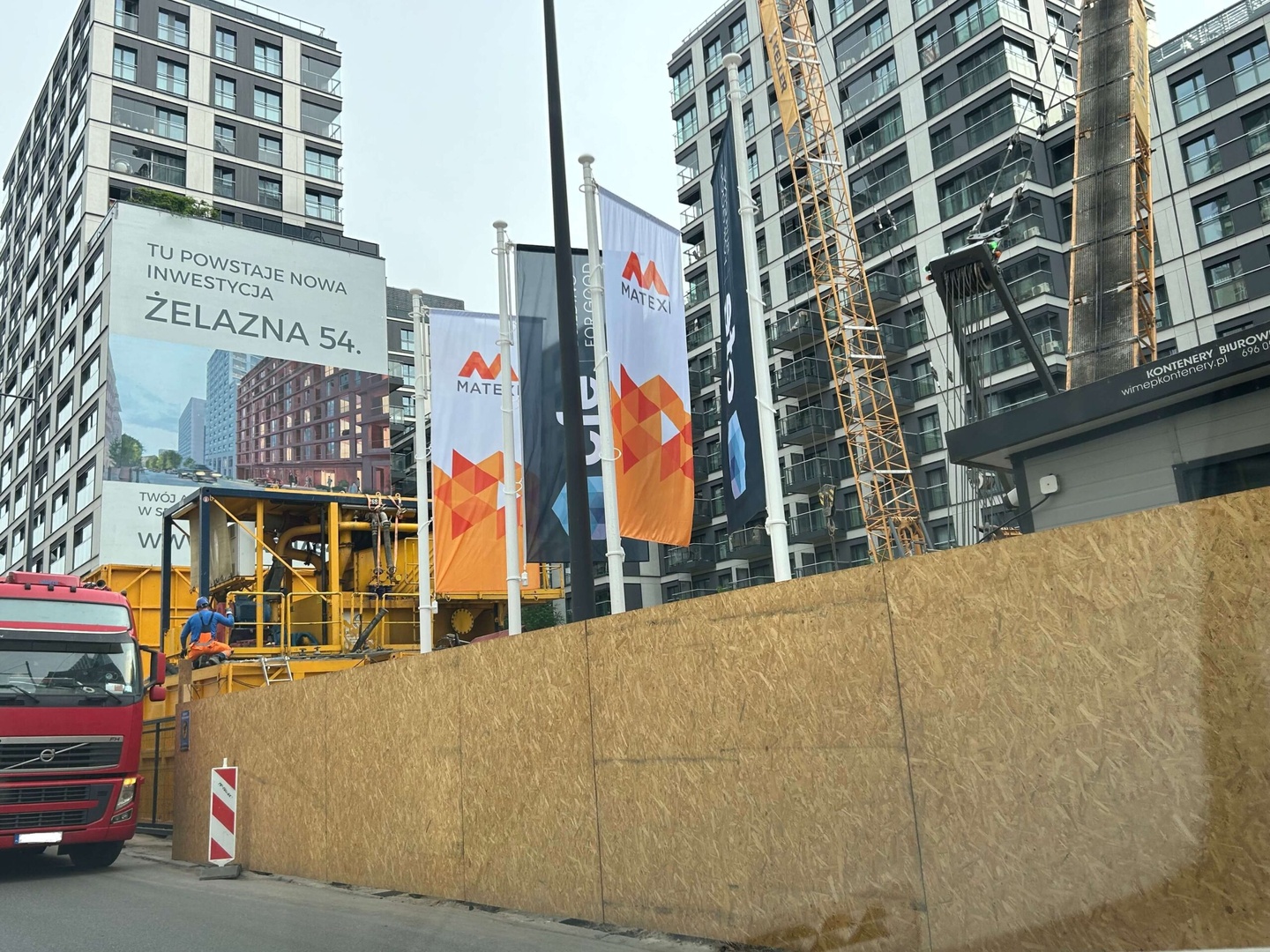 Postęp pracy budowy inwestycji Żelazna 54