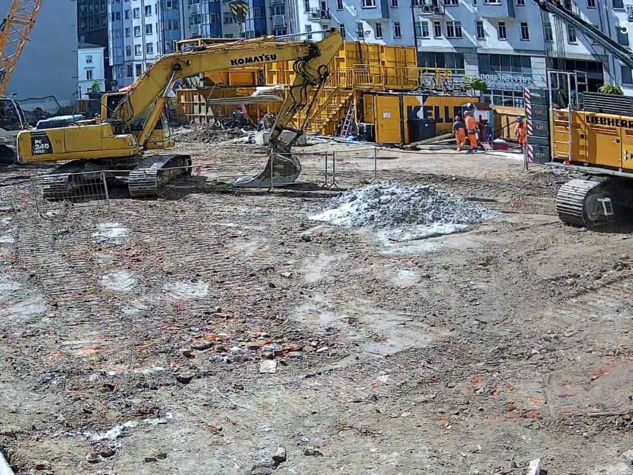 Postęp pracy budowy inwestycji Żelazna 54