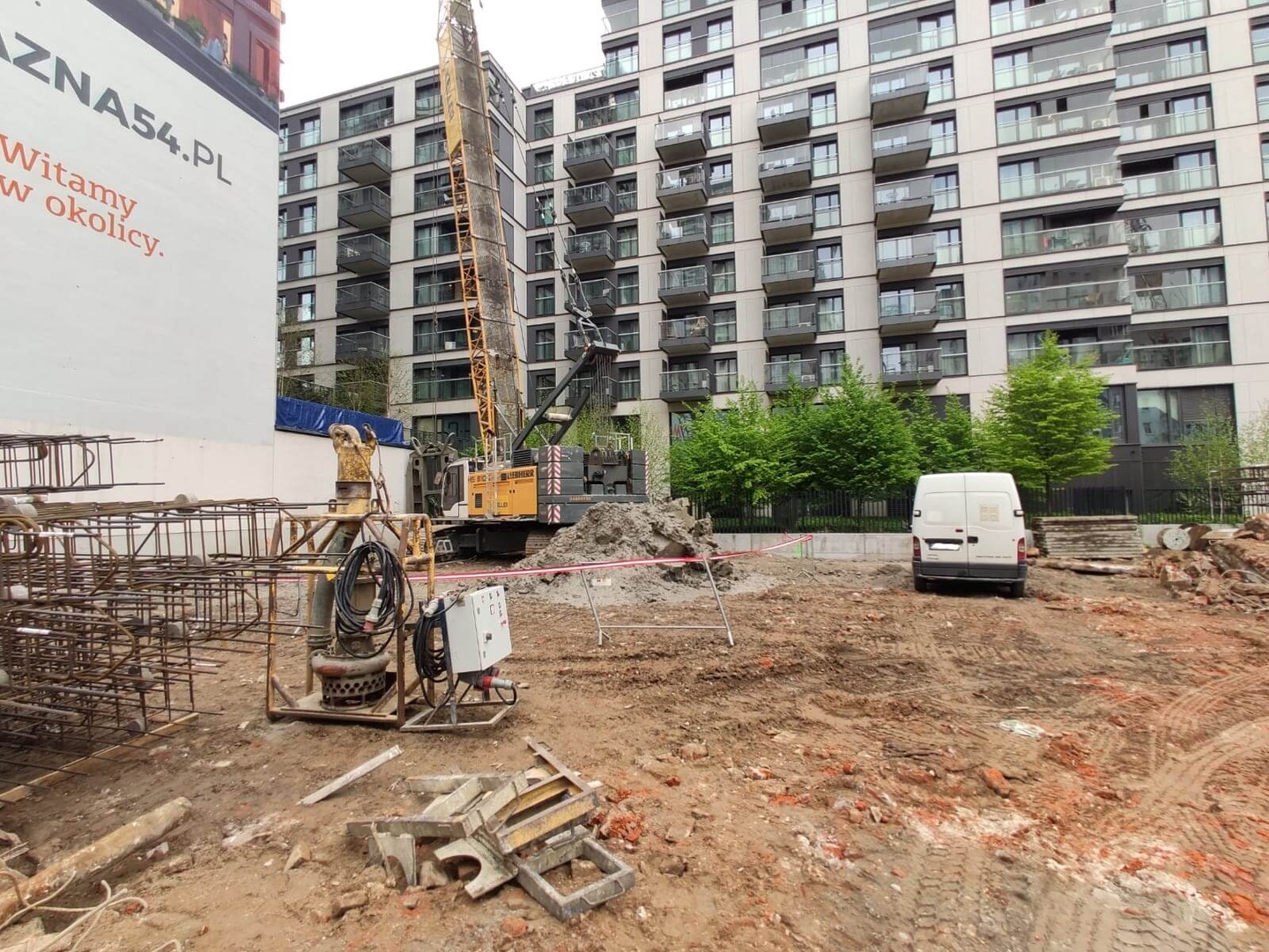 Postęp pracy budowy inwestycji Żelazna 54