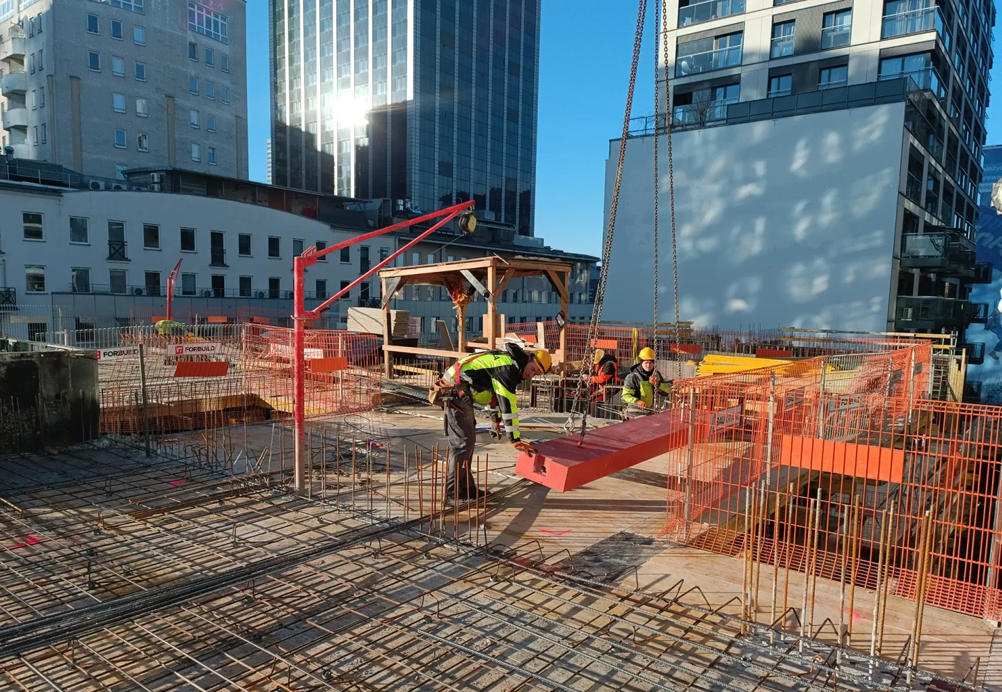 Postęp pracy budowy inwestycji Żelazna 54, Warszawa Wola